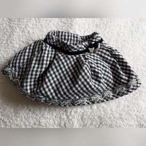 Mayoral Checkered Navy White Baby Skirt W Bow & Attached Diaper Cover 12 Months